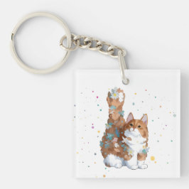 Cute Kitty Cat Pet Animal Sleutelhanger