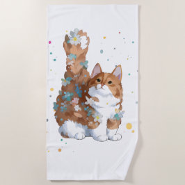 Cute Kitty Cat Pet Animal Strandlaken