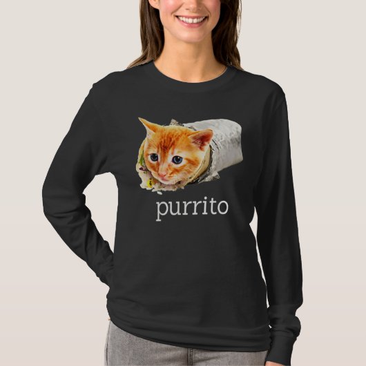 Cute Kitty Cat Purrito Burrito Pun Essential T-shirt (Voorkant)