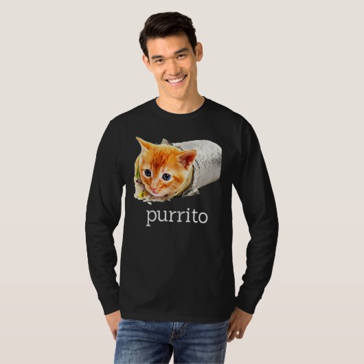 Cute Kitty Cat Purrito Burrito Pun Essential T-shirt (Voorkant volledig)