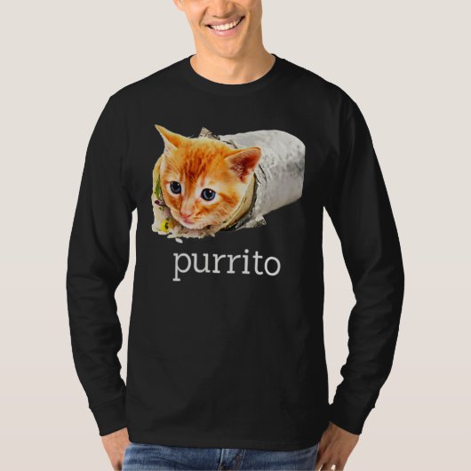 Cute Kitty Cat Purrito Burrito Pun Essential T-shirt (Voorkant)