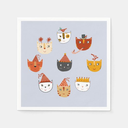 Cute Kitty Cat Servet (Voorkant)