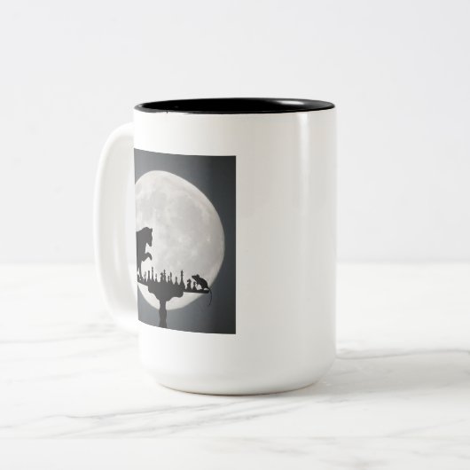 Cute Kitty Cat Tweekleurige Koffiemok (Voorkant links)