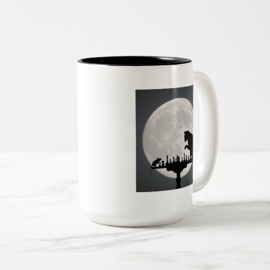 Cute Kitty Cat Tweekleurige Koffiemok (Voorkant rechts)