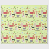 Cute Kitty Cats Let's Purrrr-ty Kid's Birthday Cadeaupapier (Vlak)