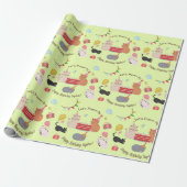Cute Kitty Cats Let's Purrrr-ty Kid's Birthday Cadeaupapier (Uitgerold)