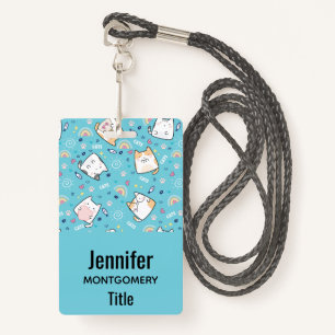 Cute Kitty Cats Whimsical Patroon Badge