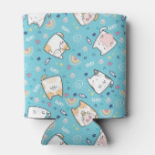 Cute Kitty Cats Whimsical Pattern Birthday Event Blikjeskoeler (Achterkant)