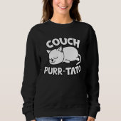 Cute kitty couch potatos  cat couch purr tato trui (Voorkant)