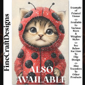 Cute Kitty Kat Gekleed Als Lieveheersbeestje AK3F Tissuepapier