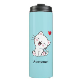 Cute Kitty Kat & Hart Thermische Tumbler Thermosbeker