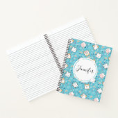 Cute Kitty Kat Patroon Whimsisch Notitieboek (Binnen)