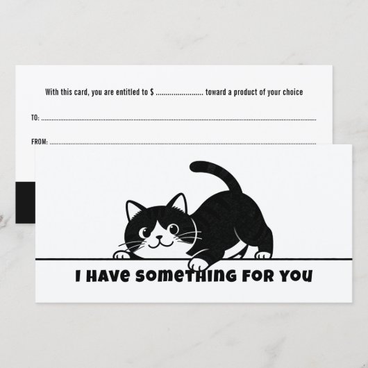 Cute Kitty Minimalistisch Design - CAT 6 (Voorkant / Achterkant)