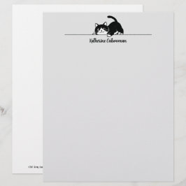 Cute Kitty Minimalistisch Design - CAT 6 Briefhoofd