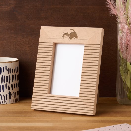 Cute Kitty Minimalistisch Design - CAT 6 Gegraveerde Lijstjes (Links)