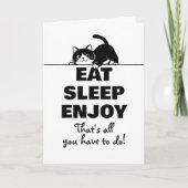 Cute Kitty Minimalistisch Design - CAT 6 Kaart (Voorkant)