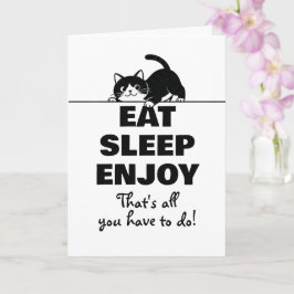 Cute Kitty Minimalistisch Design - CAT 6 Kaart