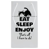 Cute Kitty Minimalistisch Design - CAT 6 Klein Cadeauzakje (Achterkant)