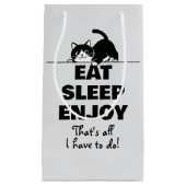 Cute Kitty Minimalistisch Design - CAT 6 Klein Cadeauzakje (Voorkant)