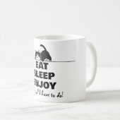 Cute Kitty Minimalistisch Design - CAT 6 Koffiemok (Voorkant rechts)