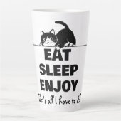 Cute Kitty Minimalistisch Design - CAT 6 Latte Mok (Voorkant)