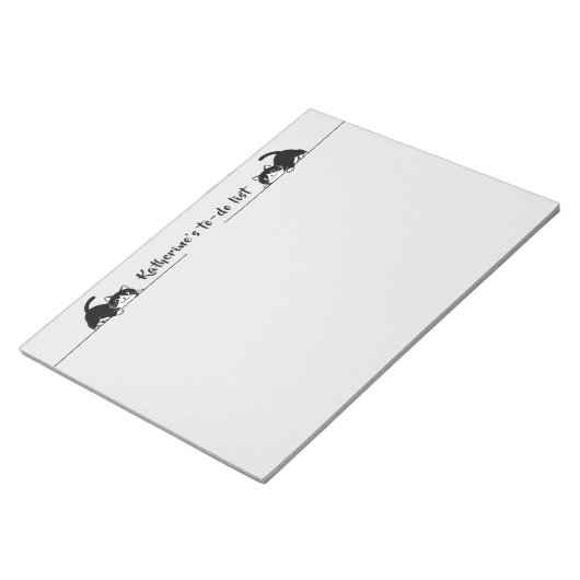 Cute Kitty Minimalistisch Design - CAT 6 Notitieblok (Schuin)