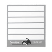 Cute Kitty Minimalistisch Design - CAT 6 + tekst Notitieblok (Voorkant)