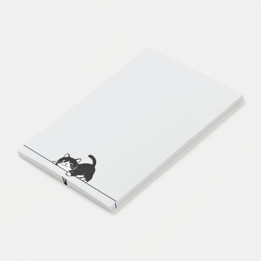 Cute Kitty Minimalistisch Design - CAT 6 + tekst Post-it® Notes (Schuin)