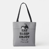 Cute Kitty Minimalistisch Design - CAT 6 Tote Bag (Achterkant)