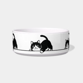 Cute Kitty Minimalistisch Design - CAT 6 Voerbakje