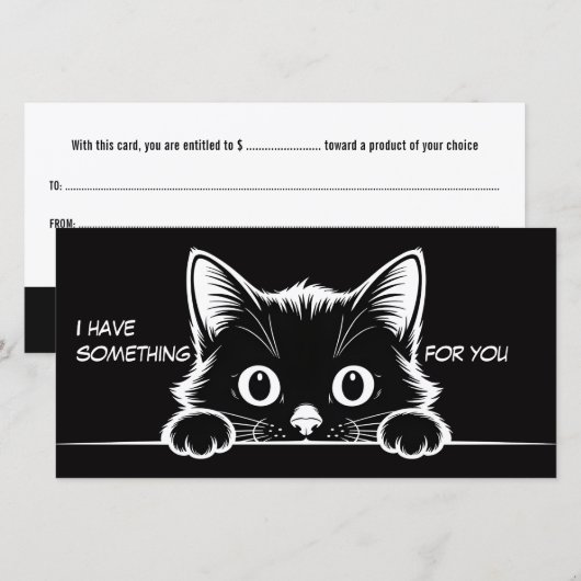 Cute Kitty Minimalistisch Design - KAT 1 (Voorkant / Achterkant)