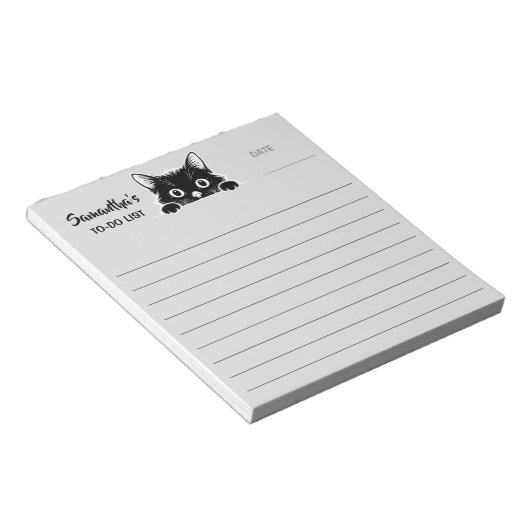 Cute Kitty Minimalistisch Design - KAT 1 Notitieblok (Schuin)