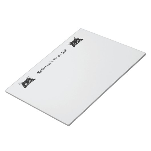 Cute Kitty Minimalistisch Design - KAT 1 Notitieblok (Schuin)
