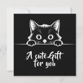Cute Kitty Minimalistisch Design - KAT 1 Notitiekaartje (Voorkant)