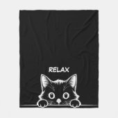 Cute Kitty Minimalistisch Design - KAT 1 + tekst Fleece Deken (Voorkant)
