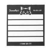 Cute Kitty Minimalistisch Design - KAT 1a Notitieblok (Voorkant)