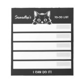 Cute Kitty Minimalistisch Design - KAT 1b Notitieblok (Voorkant)
