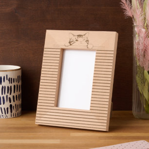 Cute Kitty Minimalistisch Design - KAT 2 Gegraveerde Lijstjes