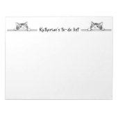 Cute Kitty Minimalistisch Design - KAT 2 Notitieblok (Voorkant)