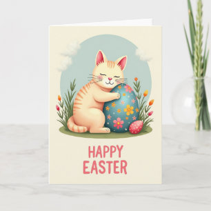 Cute Kitty Pasen Wenskaart Kaart
