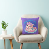 Cute Kitty Swimmer Design Throw Pillow Kussen (Stoel)