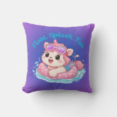 Cute Kitty Swimmer Design Throw Pillow Kussen (Voorkant)