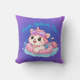 Cute Kitty Swimmer Design Throw Pillow Kussen
