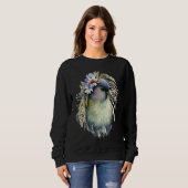 Cute Kiwi Bird Flower Crown Floral Exotic Birds Trui (Voorkant volledig)