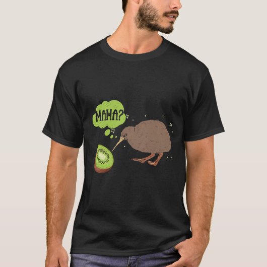 Cute Kiwi Bird Humor Nieuw-Zeeland T-shirt (Voorkant)