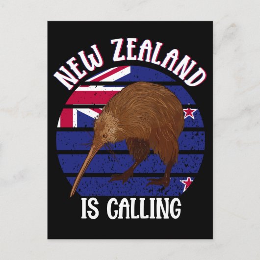 Cute Kiwi Bird Nieuw Zeeland Reis Briefkaart (Voorkant)