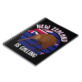 Cute Kiwi Bird Nieuw Zeeland Reis Notitieboek (Linkerzijde)