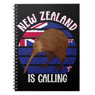 Cute Kiwi Bird Nieuw Zeeland Reis Notitieboek