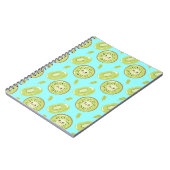 Cute Kiwi Blue Fruit Summer Fresh Kawaii Pattern Notitieboek (Linkerzijde)