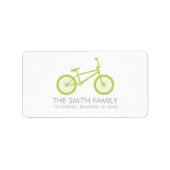 Cute Kiwi Green Bicycle Etiket (Voorkant)